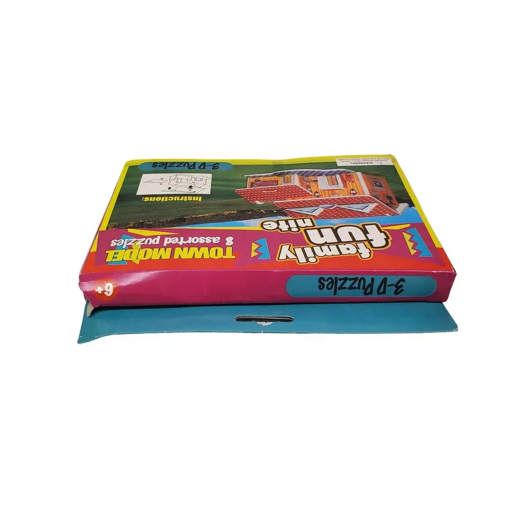 Family Fun Nite 3D Puzzles Town Model 8 Assorted Puzzles Vintage Toys